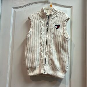 Hilfiger zip up sleeveless sweater vest
